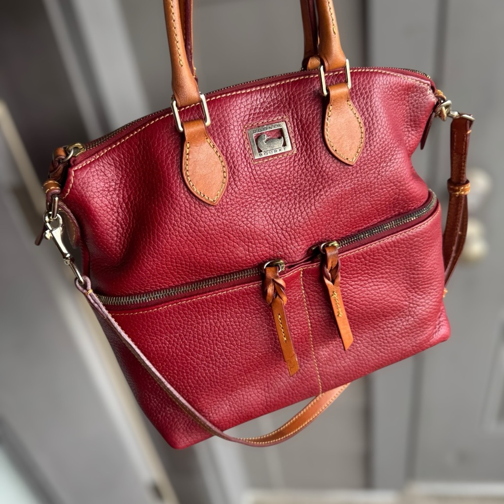 Dooney & Bourke Burgundy/Red Leather Shoulder Bag